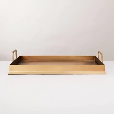 Beveled 12" X 16" Metal Decor Tray Brass Finish - Hearth & Hand⢠With Magnolia - Image 2