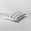 Textured Stripe Pillow Sham Dark Gray/Cream - Hearth & Hand With Magnolia