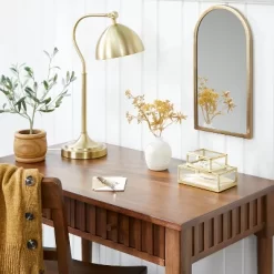 4"x6" Metal & Glass Trinket Box Brass Finish - Hearth & Hand⢠With Magnolia