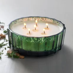 Mercury Glass Fireside Spruce Jar Christmas Candle Green 32oz - Hearth & Hand⢠With Magnolia