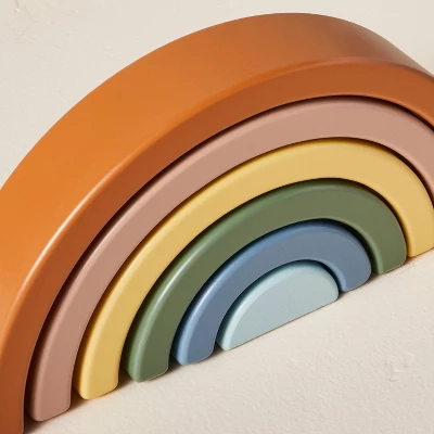 Toy Rainbow Wooden Block Stacker - 6pc - Hearth & Handâ„¢ With Magnolia - Image 2