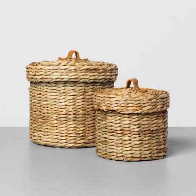 Woven Bath Storage Canister Beige - Hearth & Handâ„¢ With Magnolia - Image 2