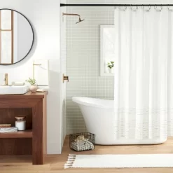 24" X 60" Solid Tassels Bath Rug Sour Cream - Hearth & Hand⢠With Magnolia