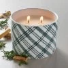 Plaid Ceramic Fireside Spruce Jar Christmas Candle Dark Green 11oz - Hearth & Hand™ With Magnolia