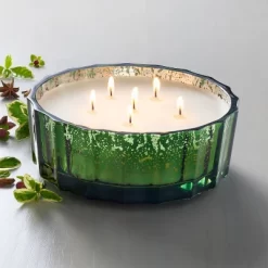 Mercury Glass Mulled Spice Jar Christmas Candle Green 32oz - Hearth & Hand⢠With Magnolia