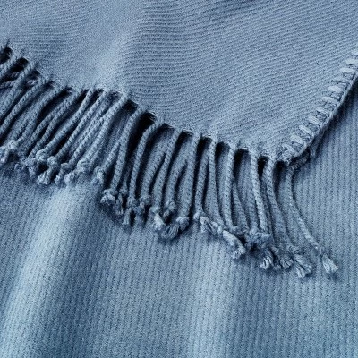 Solid Hemstitch With Fringe Throw Blanket - Hearth & Hand⢠With Magnolia - Image 3