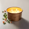 Lidded Metal Herbs 4-Wick Jar Candle Brass Finish 20oz - Hearth & Hand™ With Magnolia