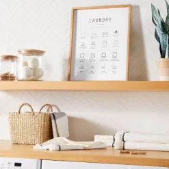 16"x20" Laundry Care Infographic Framed Sign - Hearth & Hand⢠With Magnolia