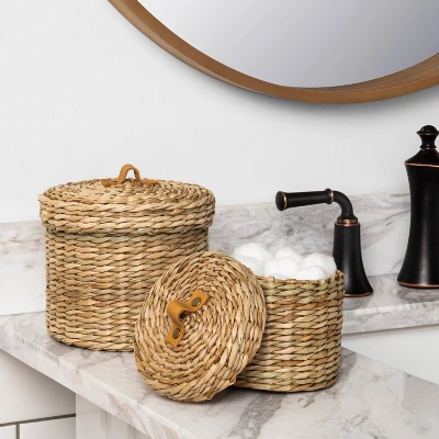 Woven Bath Storage Canister Beige - Hearth & Handâ„¢ With Magnolia - Image 3